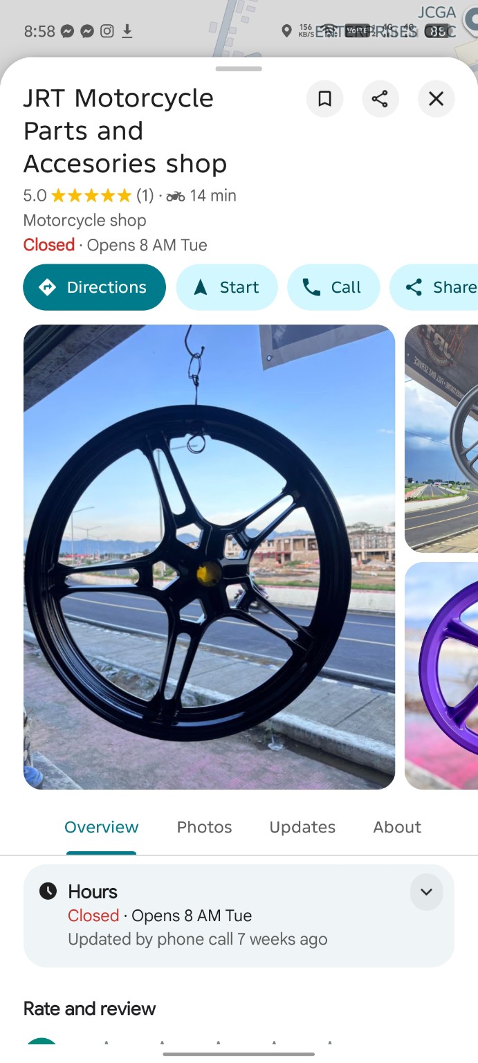 Motorcycle alloy wheel